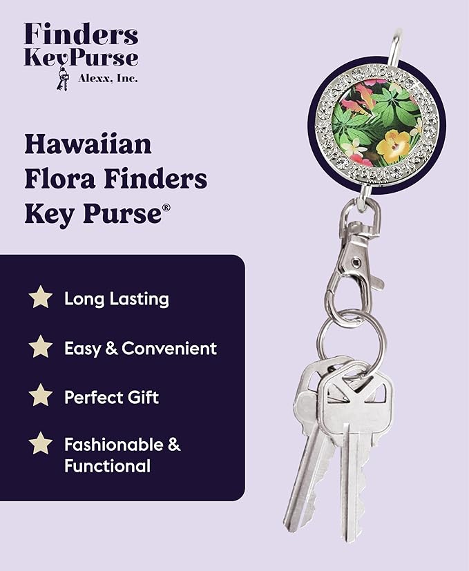 Women’s Bag Charm Key Finder, Car Keychain Hook, Cute Purse Organizer & Tote Bag Accessories, Gifts for Mom - Bling