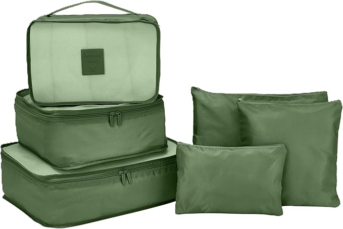 G-FORCE 6-Piece Packing Cube Set | Travel Organizers for Luggage | Suitcase Packing Organizers | Travel Accessories for Carry-On | 100% Polyester