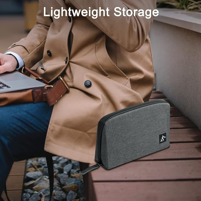 simtoper Electronic Organizer Travel Case – Waterproof Cable Bag for Cord, Charger, Hard Disk, Power Bank – Small Tech Storage for Travel, Backpack, Business Trip, Airplane