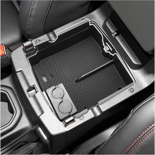 SXCY for 2025 2026 Jeep Wrangler JL/Gladiator JT Center Console Organizer for 2025 2026 Jeep Wrangler Accessories 2018-2026 Wrangler JL/2020-2026 Gladiator JT Armrest Organizer Tray[w/Coin Holder]
