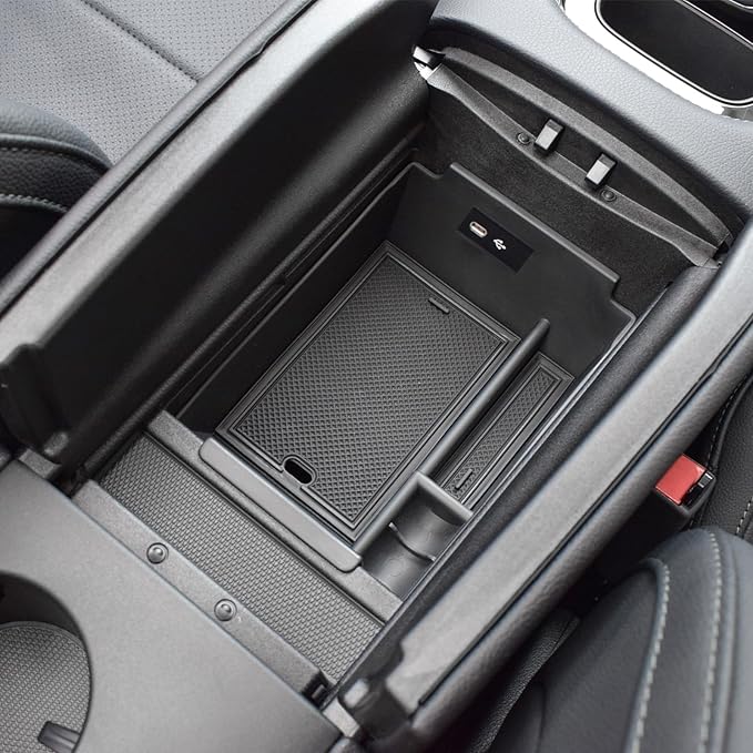 HGWEI Center Console Organizer Compatible with 2020-2026 Mercedes Benz GLE 350 450 580 AMG 53 63S Accessories, GLS 450 580 AMG 63 Armrest Storage Box Insert Tray (Not Fit with Cool Box)
