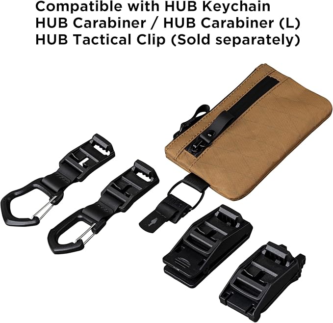 ALPAKA Zip Pouch Coyote Brown X-Pac - RFID-Blocking Small Cash and Card Zip Wallet with Carbon Neutral, Weatherproof Fabrics, YKK Zipper, EDC Pouch for Men Travel