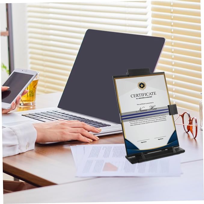 Material Desktop Reading Rack Book Stand Adjustable Angle for Books Documents Typing