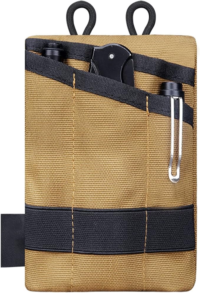 Topyond Pocket Organizer Tool for Men,Mini Wallet Key Pen Organizer,EDC Pocket Organizer, Knife Case, EDC Pouch, Flashlight Storage Pack