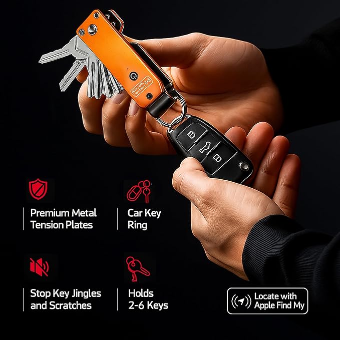 Richboyz Air Keychain for Outdoor Enthusiasts: Lightweight Aluminum GPS Tracker Key Holder for Men & Women