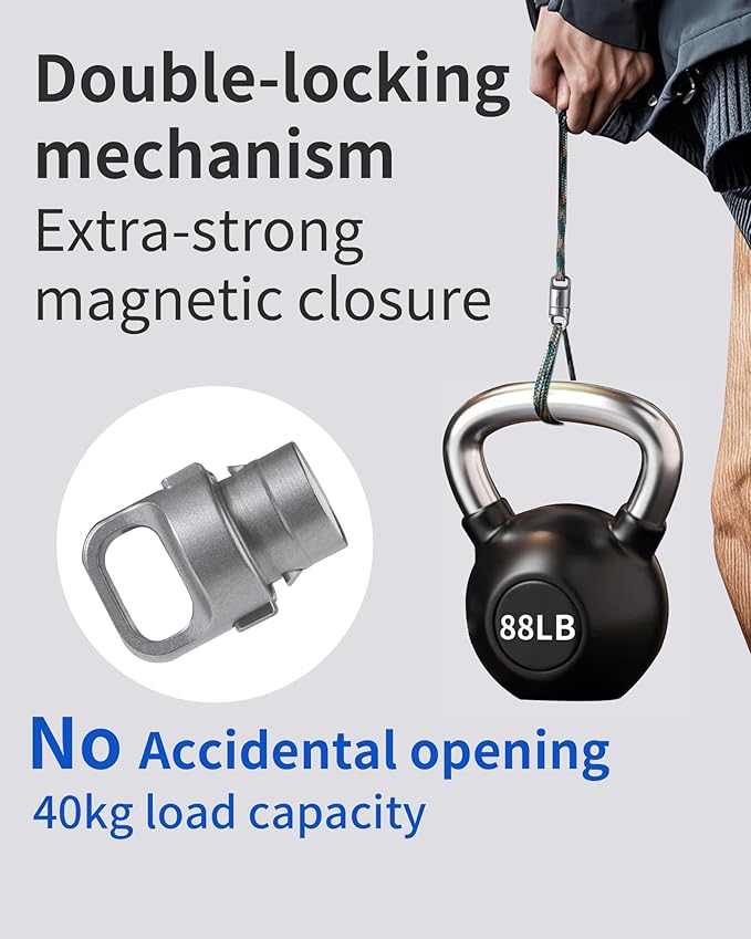 Titanium Quick Release Keychain, Strong Magnetic Keychain for Car Keys, 360 ° Rotatable, Safely Lock, Rust-Proof