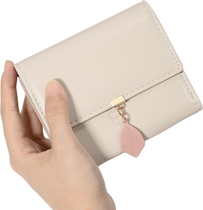 UTO RFID Wallet for Women PU Leather Leaf Pendant Card Holder Phone Checkbook Organizer Zipper Coin Purse | Leaf Pendant, Card Holder, Phone, Checkbook, Organizer, Zipper