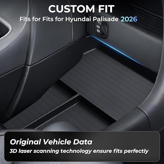 Lower Center Console Organizer Tray Storage Box for Hyundai Palisade 2026, Interior Accessories Insert Tray Storage Box for 2026 Palisade, Black