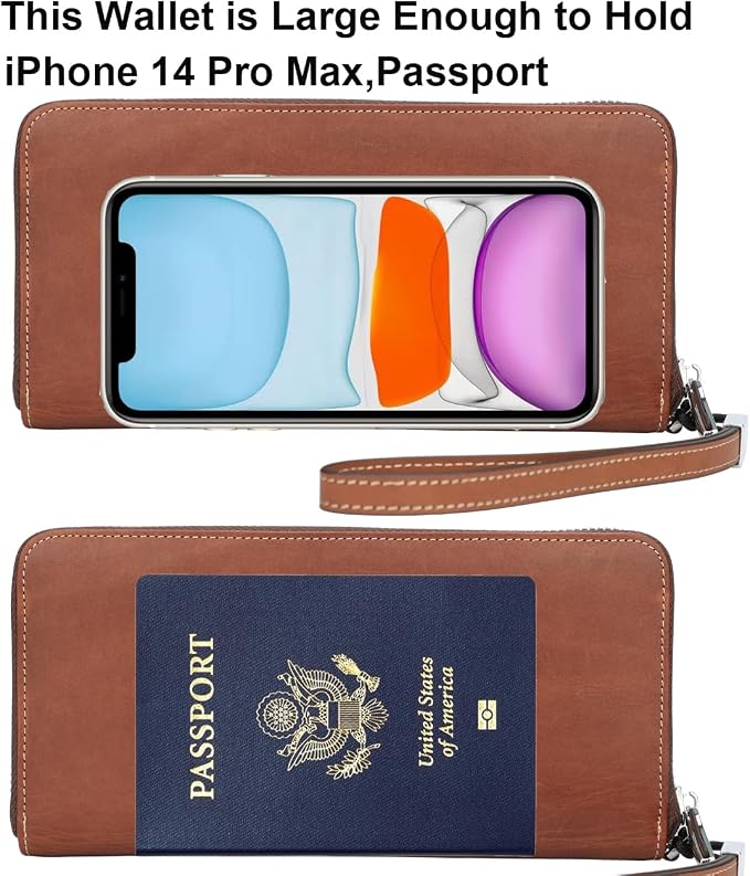 Lavemi Small Compact Women Wallet RFID Blocking Genuine Leather Bifold Purse with ID Windows