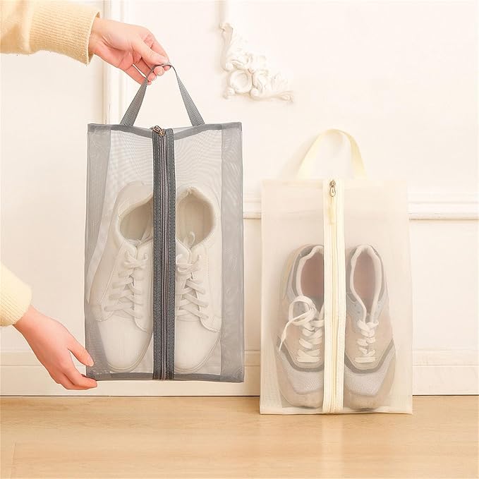 Multipurpose Travel Shoe Organizers Water Resistant Nylon Bag For Sports Gears Clothes Storage With Breathable Compartments M