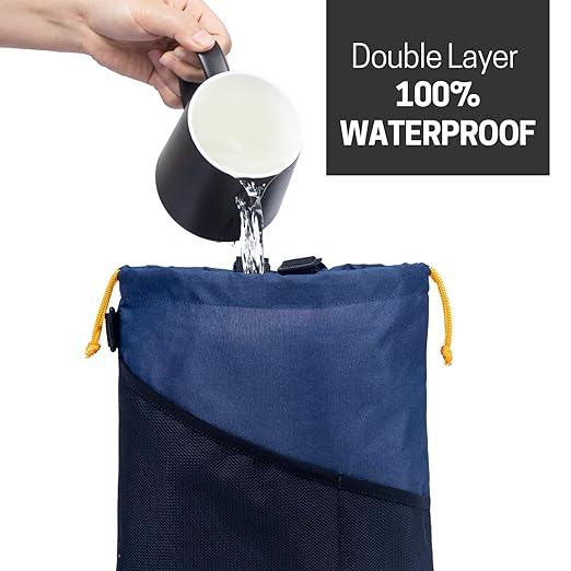 GNEGNI 2PCS Car Garbage Can, Hanging Car Trash Bag with Waterproof Leakproof Lining