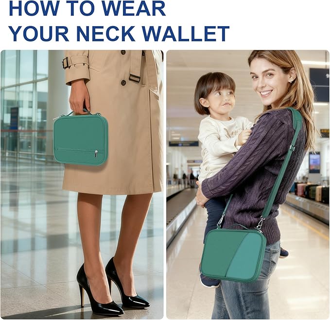 EcoVision Family Passport Holder for Travel with RFID Blocking, Traveling Essentials Organizer Pouch Bag, Light Passport Wallet for Travel Must Haves Accessories for Women Men