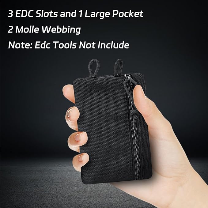 Topyond Pocket Organizer Tool for Men,Mini Wallet Key Pen Organizer,EDC Pocket Organizer, Knife Case, EDC Pouch, Flashlight Storage Pack