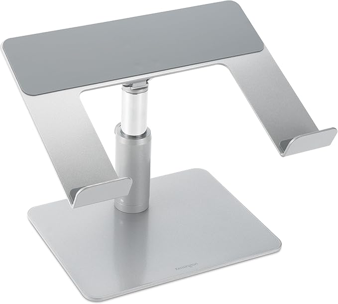 Kensington Universal Laptop Riser – Adjustable Steel & Aluminum Stand, 5.9–7.9” Height, 0–45° Tilt, Supports Laptops up to 16”/17.6 lb, Anti‑Slip Pads, Open Ventilation Design (K50424WW)