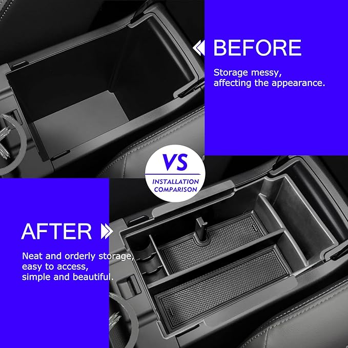 2024 2025 2026 Crosstrek Center Console Organizer Tray for 2024 2025 2026 Subaru Crosstrek Hybrid 2024 Impreza Center Armrest Storage Box for Crosstrek 2024 Accessories Storage Box Double Layer