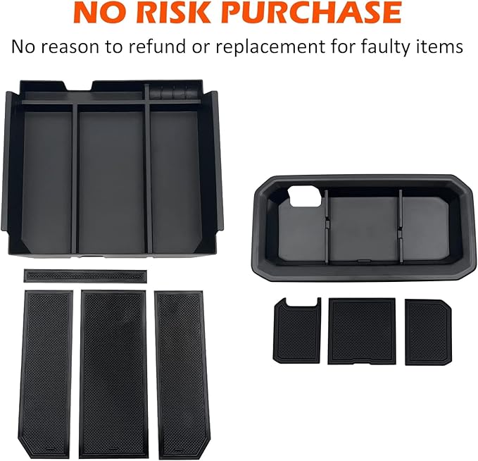 JOJOMARK Compatible with Toyota Tundra Accessories Center Console Tray Organizer for Tundra 2022 2023 2024 2025 Insert ABS Armrest Box Secondary Storage (2022+ Black)