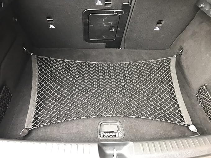 Floor Style Automotive Elastic Trunk Mesh Cargo Net for Mercedes-Benz GLA 2014-2019 - Premium Trunk Organizer and Storage - Luggage Net for Crossover - Car Organizer for Mercedes-Benz GLA