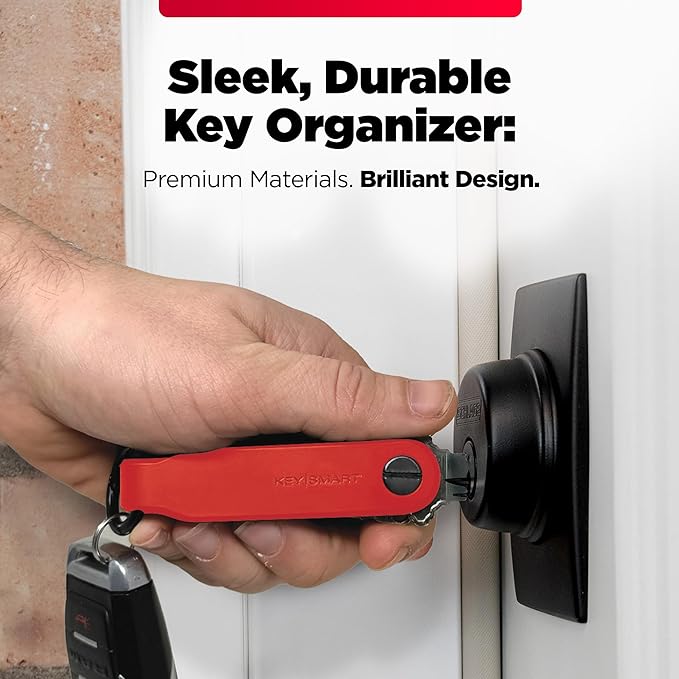 KeySmart Loop - Keychain Key Holder, FKM Silicone Compact Key Organizer for Key Chain, Clutter-Free Compact EDC Key Chains