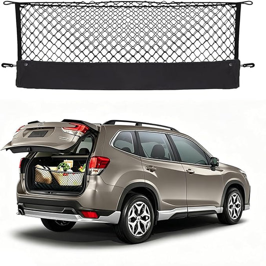 Envelope Style Cargo Net Compatible with Subaru Forester SK New 2026 2025 2024 2023 2022 2021 2020 2019 2018 2017 2016 2015 2014 2013 2012 2011 2010 2009 2008 2007-1998 Trunk Car Rear Tailgate Netting