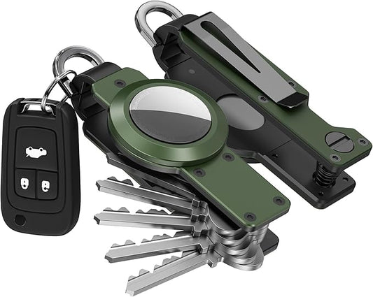 Key Organizer for Men/Women Compact Key Holder Minimalist Key Case Metal Key Chain Key Holder for Keychain Secures 2-6 Keys