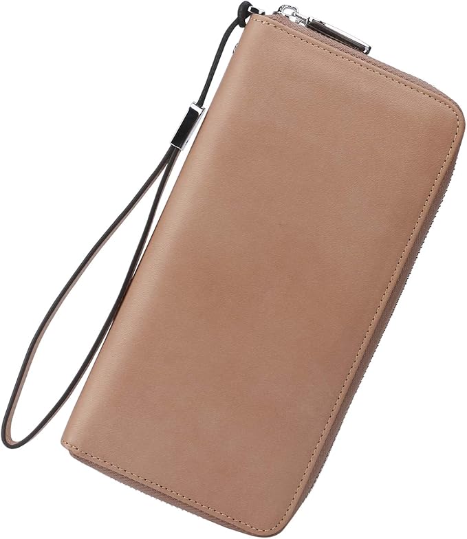 Lavemi Small Compact Women Wallet RFID Blocking Genuine Leather Bifold Purse with ID Windows