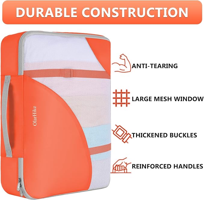 8 Set Packing Cubes for Travel, Gifts for Women Mom,Anti-Tearing Suitcase Organizer,OlarHike Vacation Essentials & Accessories for Cruise Ship