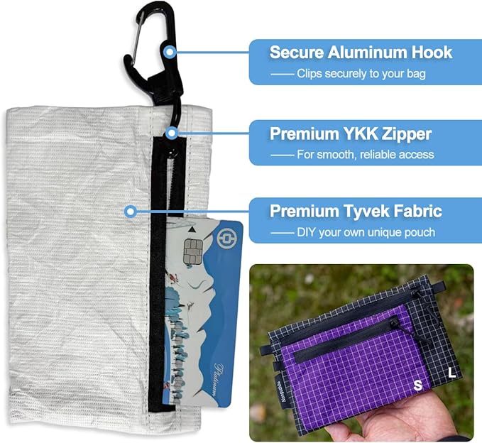 DIY Customizable Passport Holder, Ultralight Water-Resistant Travel Wallet with YKK Zipper, Paper-Like Material, Travel Organizer, Portable Money Pouch for Credit Cards, ID, Cash, Small Items
