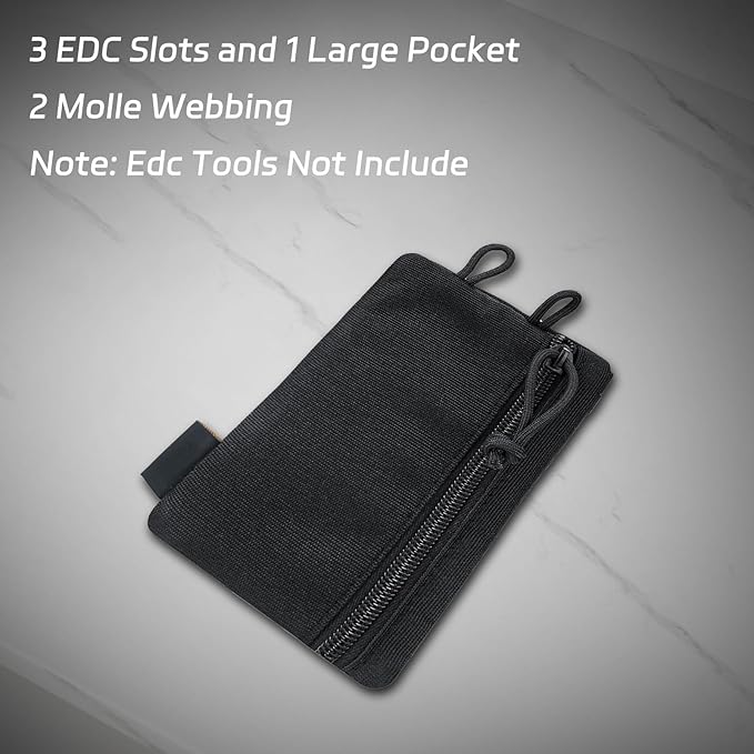Topyond Pocket Organizer Tool for Men,Mini Wallet Key Pen Organizer,EDC Pocket Organizer, Knife Case, EDC Pouch, Flashlight Storage Pack