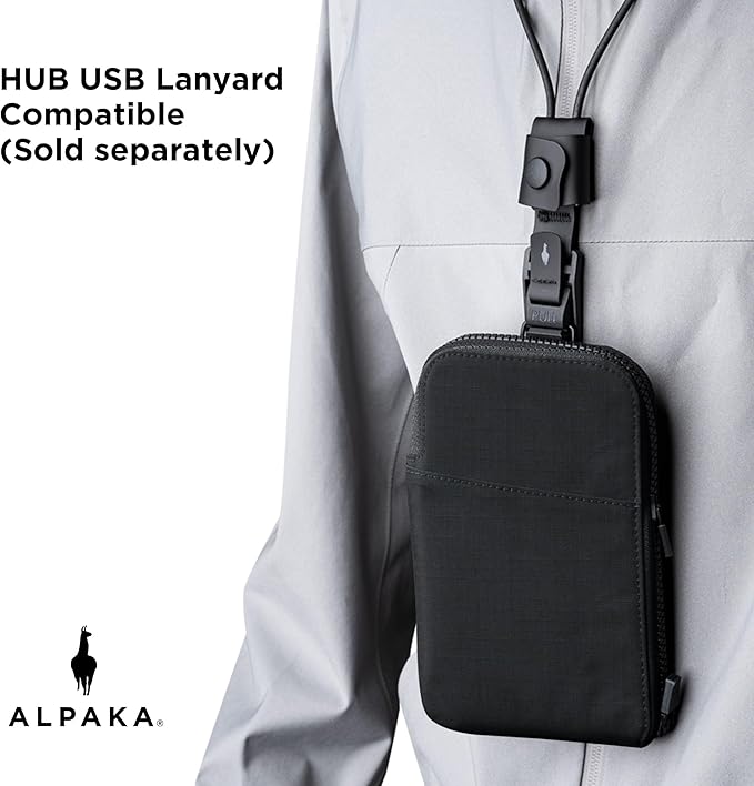 ALPAKA Zip Travel Wallet - Store Your Travel Accessories Efficiently - 3 Internal Pockets For Your Passport and More - 2 Card Slots - Made From Recycled and RFID-Protective Material