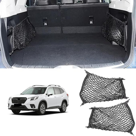 Compatible with Subaru Forester Accessories Automotive Elastic Trunk Mesh Cargo Net Premium Trunk Organizer Storage Luggage Left and Right Side Net SUV Car Organizer 2PCS