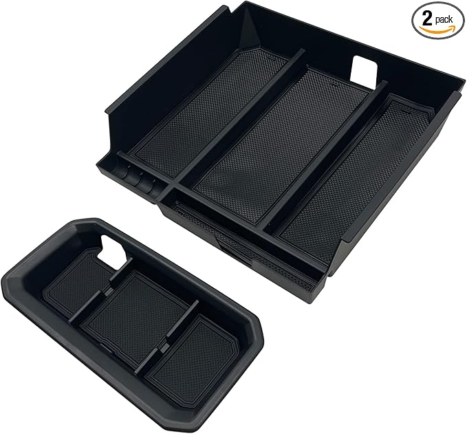 JOJOMARK Compatible with Toyota Tundra Accessories Center Console Tray Organizer for Tundra 2022 2023 2024 2025 Insert ABS Armrest Box Secondary Storage (2022+ Black)