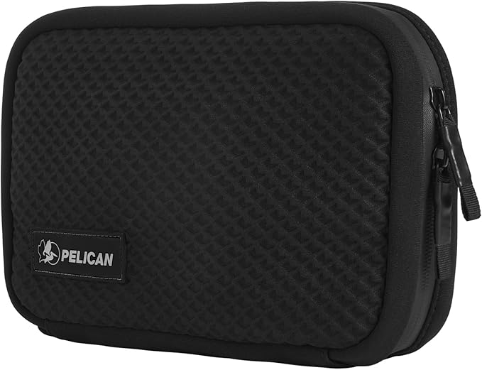 Pelican Electronic Organizer Travel Case - Portable Storage Bag with Multiple Storage Mesh Pockets for Cables, Chargers, Power Bank, AirPods - Black