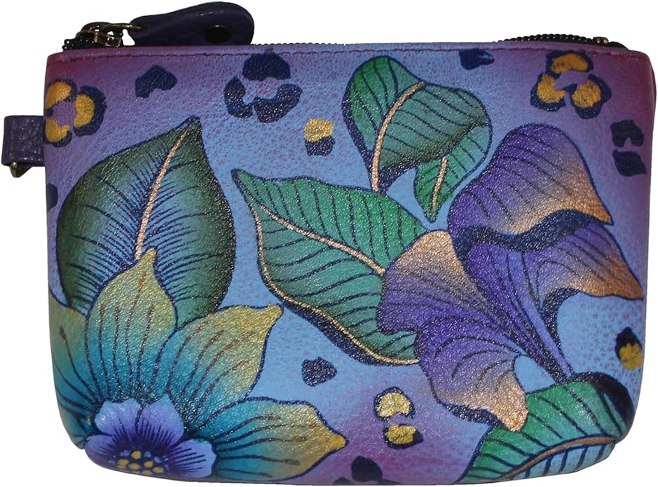 Anna by Anuschka Women's Hand Painted Leather Coin Pouch Purse