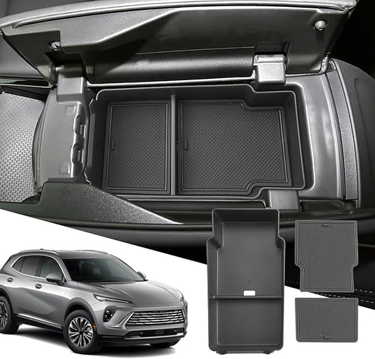 SXCY for 2024 2025 2026 Buick Envision Center Console Organizer for 2024 2025 2026 Buick Envision Accessories Console Tray for 2024 2025 2026 Envision Armrest Storage Console Organizer (Black)