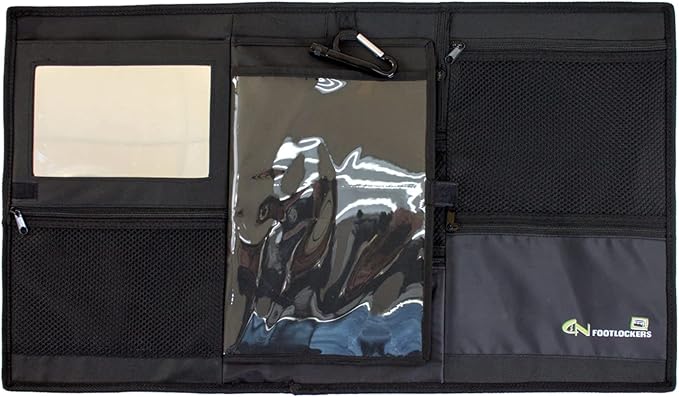 C&N Footlockers LidMate Organizer - 7 Pockets - Plastic Mirror - Metal Carabiner Flashlight - 30" L x 17.5" W