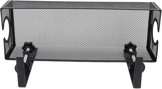 Fdit Fdit Under Desk Cable Management Tray, No Drill Metal Cable Organizer with Clamp, Wire Management Tray with Cable Ties for Home Office Desk (Black)