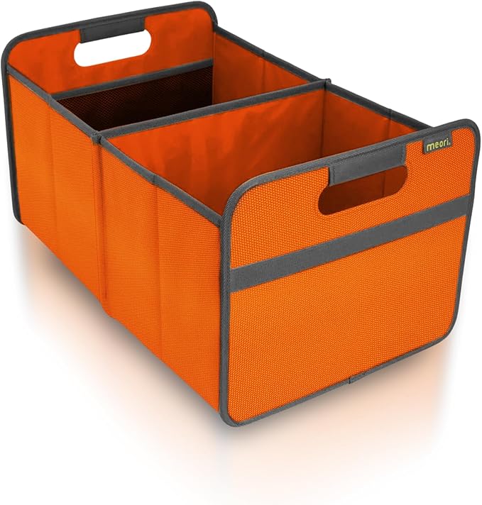meori A100022 Foldable Box Classic Large Tangerine Orange Collapsible Organize Storage Carry Moving Collection Laundry Toys Records Books
