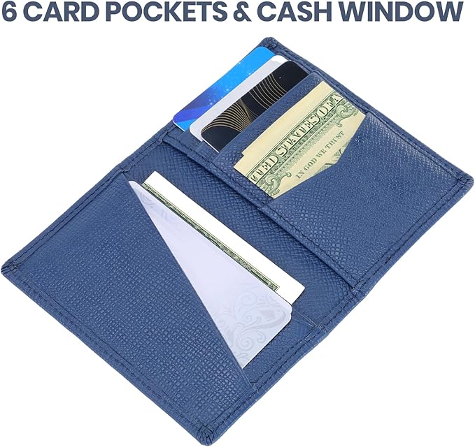 OLEIW Genuine Leather Minimalist Wallet: Slimfold Design for Front Pocket Comfort, Featuring Quick-Access ID Window & Secure RFID Blocking – The Ultimate Balance of Premium Texture and Daily Utility