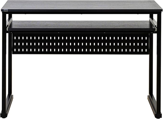 Music Studio Desk with Keyboard Tray and Height Adjustment Bracket, for 61 Keys (Music Producer Desk) (Black, 61 Keys)