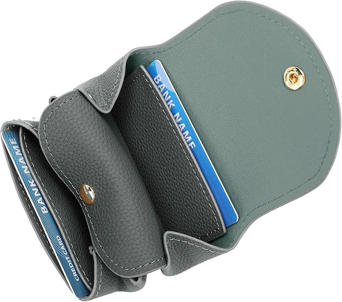 SENDEFN Leather Coin Purse for Women Small 3 Cash Change Pouch Holder Wallets