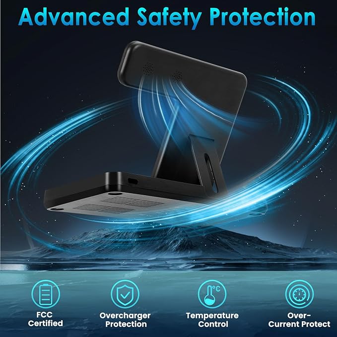 3 in 1 Charging Station for Multi Devices, Wireless Charger for iPhone 8-16 Series & Apple Watch, Wireless Charging Station for AirPods Pro/4/3/2