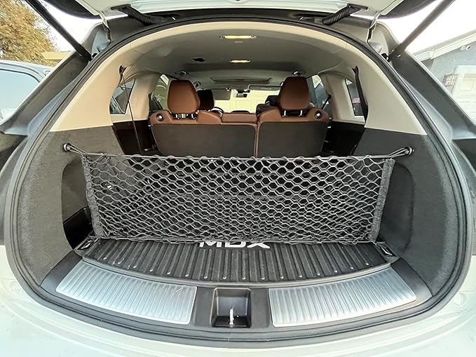 Rear Trunk Organizer Cargo Net for Acura MDX 2014–2020 – (2in1) Envelope/Floor Style Cargo Net for SUV–Premium Mesh Car Trunk Organizer Vehicle Carrier Storage–Compatible with MDX