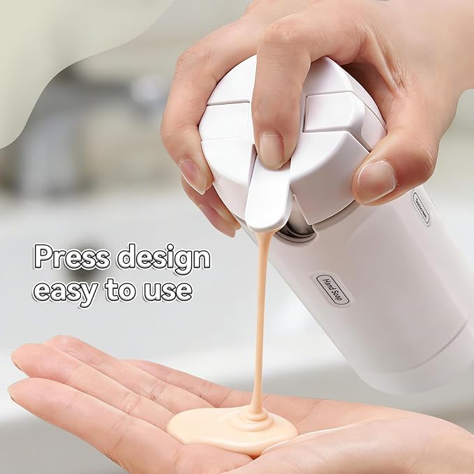 4 in 1 Travel Dispenser Bottle, 30ML*4 Refillable Pack Squeeze Bottles, Portable Leak Proof Travel Toiletry Containers for Toiletries/Shampoo/Conditioner/Shower Gel (White)