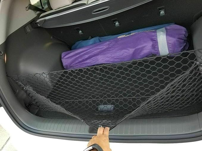 Trunk Organizer Cargo Net for Hyundai Tucson 2015–2025 – Envelope Style Cargo Net for SUV – Premium Mesh Elastic Car Trunk Organizer Vehicle Carrier Storage – Compatible with Tucson
