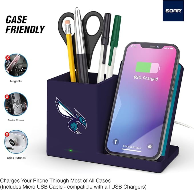 ?ŽSOAR Wireless Charger and Desktop Organizer