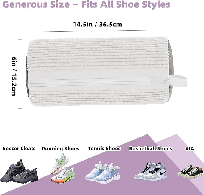 Shoe Washing Machine Bag Shoe Laundry Bags for Sneakers Reusable 2pc Shoes Cleaning Bags 360° Deep Clean for All Shoes Types With Invisible Zipper