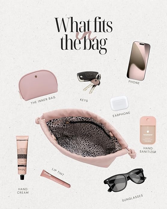 Mali+Lili Lola Beauty Bag Duo, Makeup Bag Travel Cosmetic Bag Set of 2, Vegan Leather Purse Crossbody Bags for Women and Girls, Cute Makeup Pouch, Travel Pouch, Crossbody Purses for Women | Duo