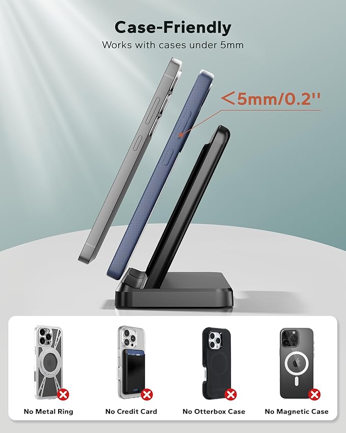 3 in 1 Charging Station for Samsung, Wireless Charger Stand for Galaxy S26/S25/S24/S23/Z Fold, Phone and Watch Charger for Samsung Watch Galaxy 8/7/6/5, Galaxy Buds 3/2/Pro