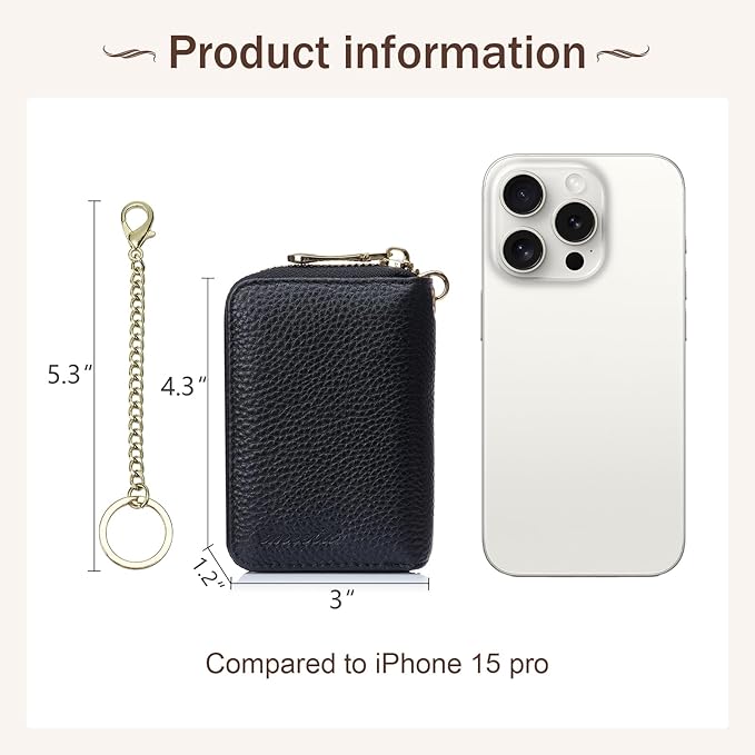 imeetu Rfid Credit Card Holder,Genuine Leather Businese Card Case,Rfid Blocking Wallet for Women & Men