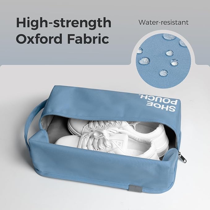 pack all Stylish Shoe Bag for Travel, Water-Resistant Shoe Pouch for Gym, Smell-Proof Soccer Cleats Bag for Sport (Dark Blue)